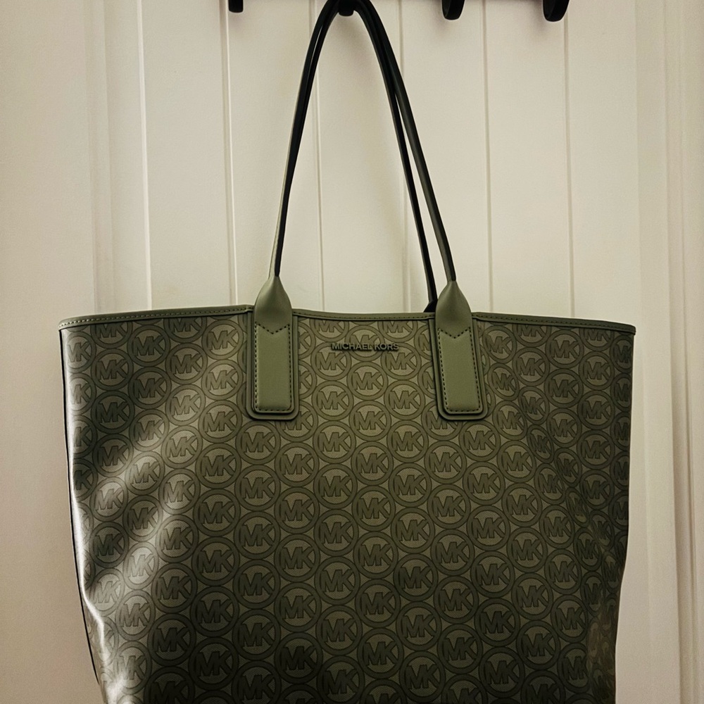 Michael Kors Monogram Olive Tote